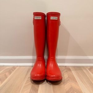 EUC Women’s Original Tall Hunter Red Rain Boots Size 6